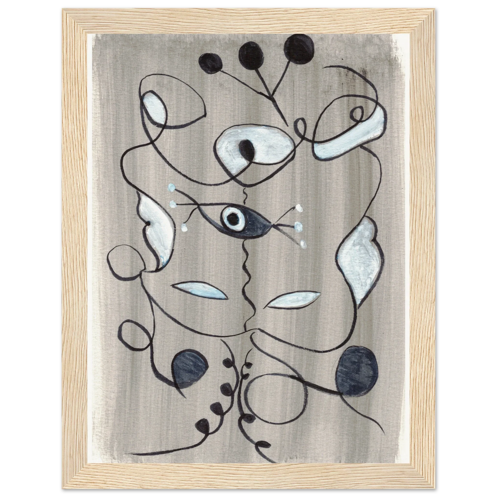Affiche encadrée bois | Papier mat qualité musée | Aquarelle originale Laure Leprince - Laure Leprince - Artiste Peintre