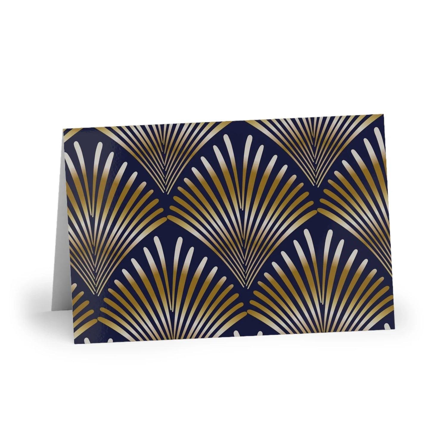 Art Deco Patterns Blue #9 Leaf Greeting Card - Elegant - Laure Leprince - Artiste Peintre