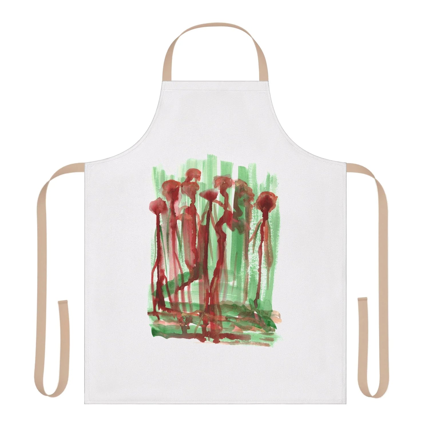 Abstract Apron Forest Choir – Artistic Kitchen Chef Gift - Laure Leprince - Artiste Peintre