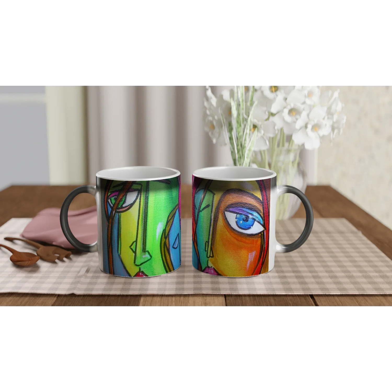 Mug magique en céramique 325 ml trouncho – Révèlez votre motif à la chaleur - Laure Leprince - Artiste Peintre