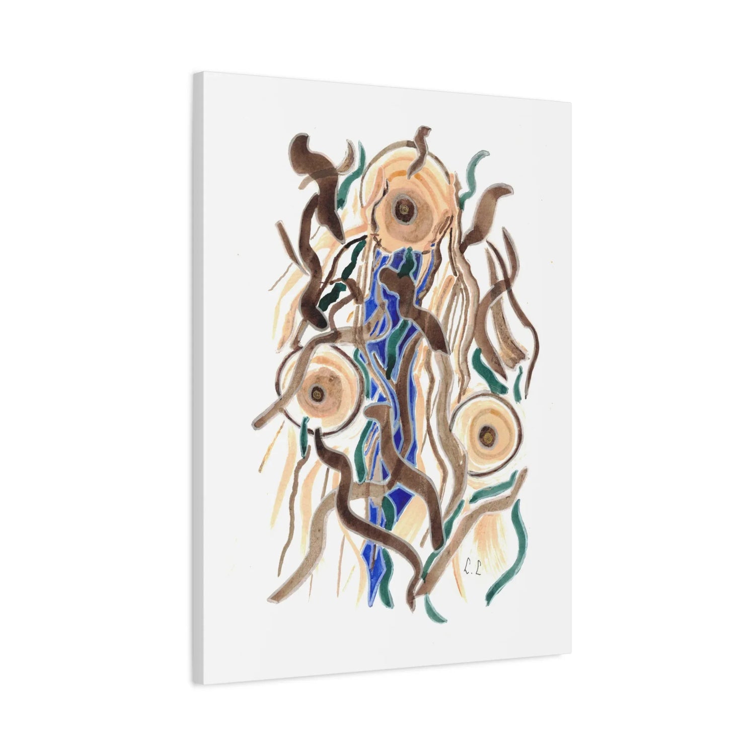 Abstract Cometes Brushstroke Canvas Print — Modern Coastal Wall Art - Laure Leprince - Artiste Peintre