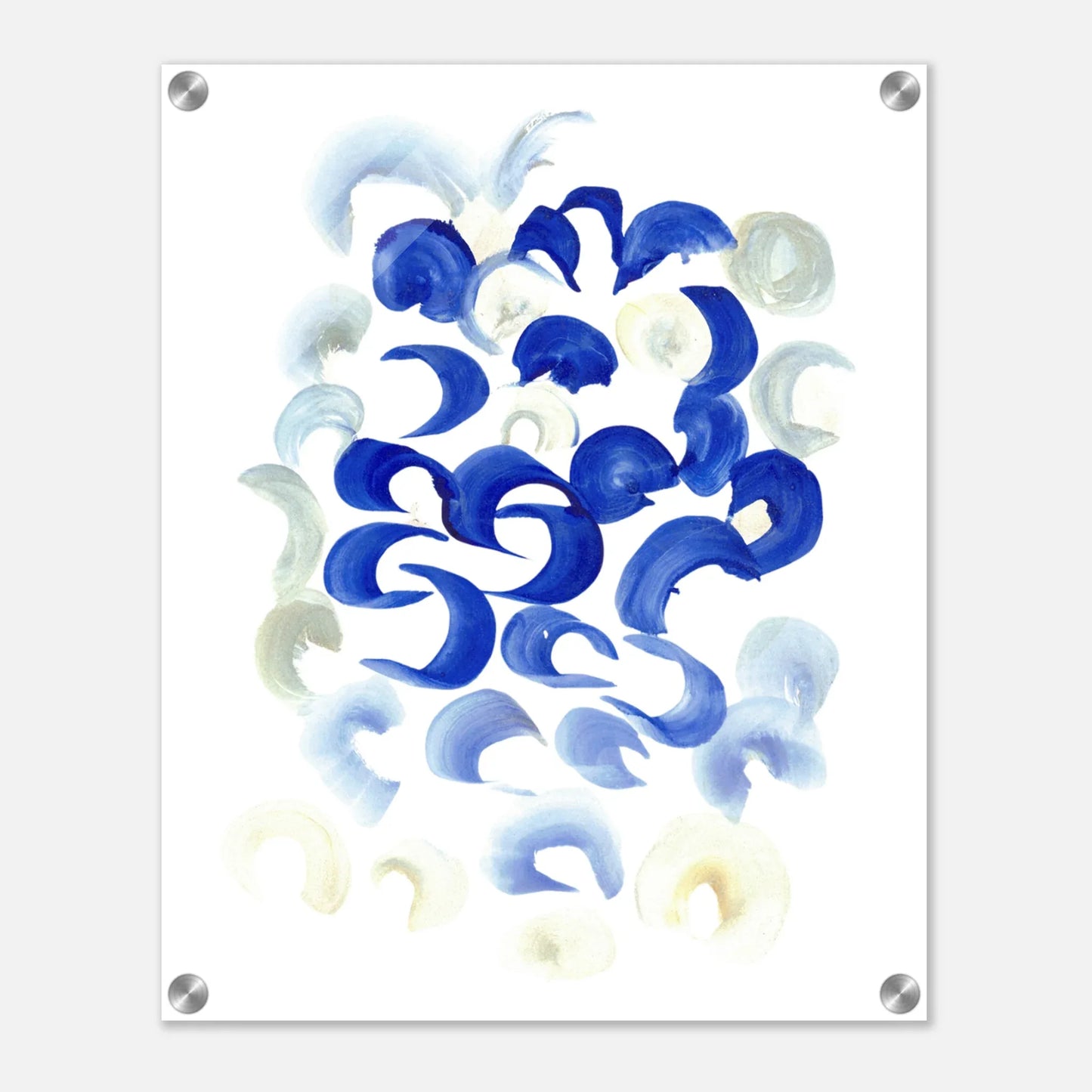 Impression sur acrylique brillante Blue Swirls | Art contemporain par Laure Leprince - Laure Leprince - Artiste Peintre
