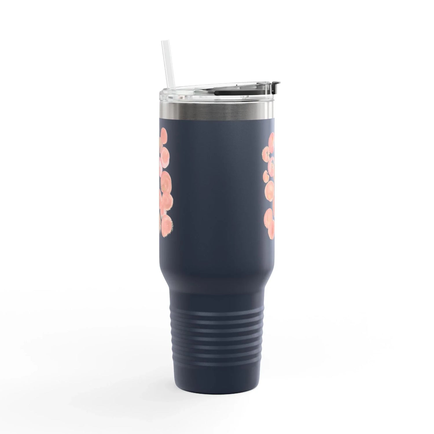 40oz Insulated Travel Mug – Rosee Petale Watercolor Design - Laure Leprince - Artiste Peintre