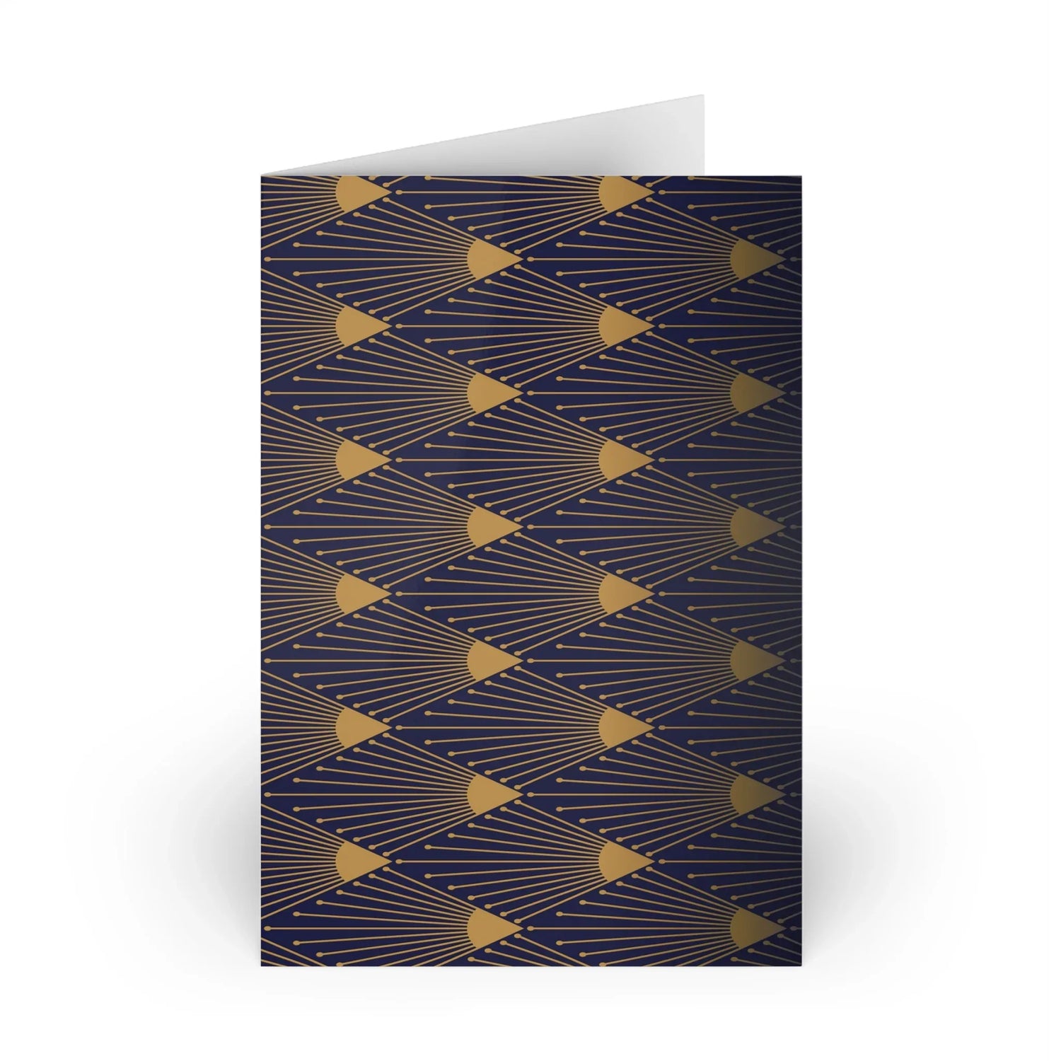 Art Deco Patterns Blue #10 Leaf Greeting Card - Elegant - Laure Leprince - Artiste Peintre