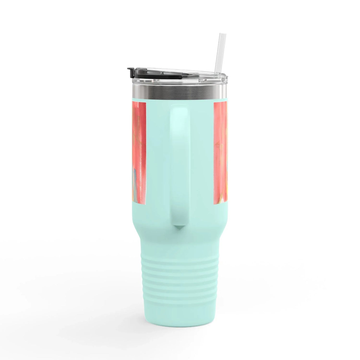 40oz Insulated Travel Mug –Color Surge Watercolor Design - Laure Leprince - Artiste Peintre