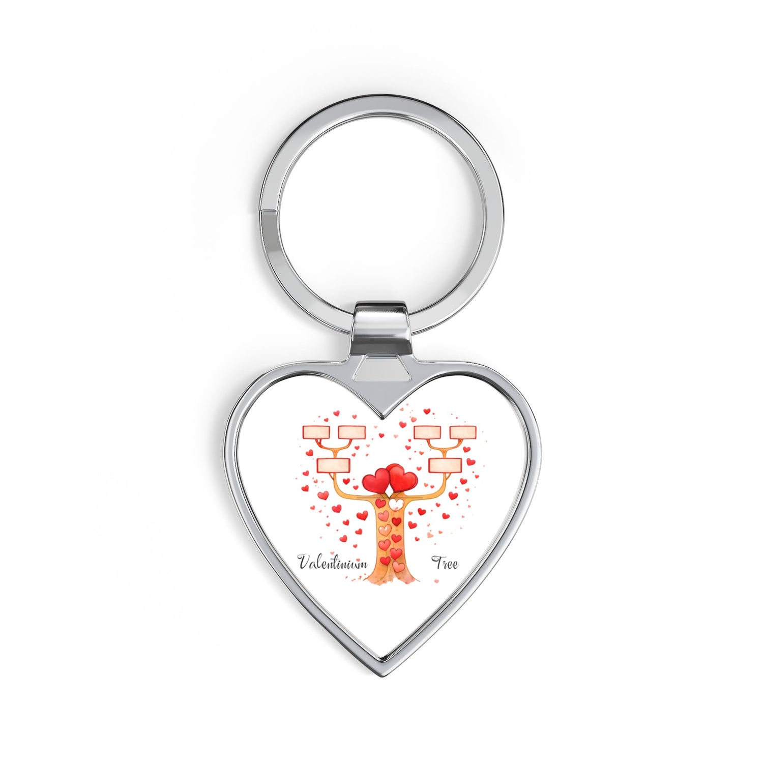 Porte-Clés Cœur Valentinium tree Personnalisé Premium – Gravure Personnalisée & Acier Inoxydable | Cadeau Mémorable