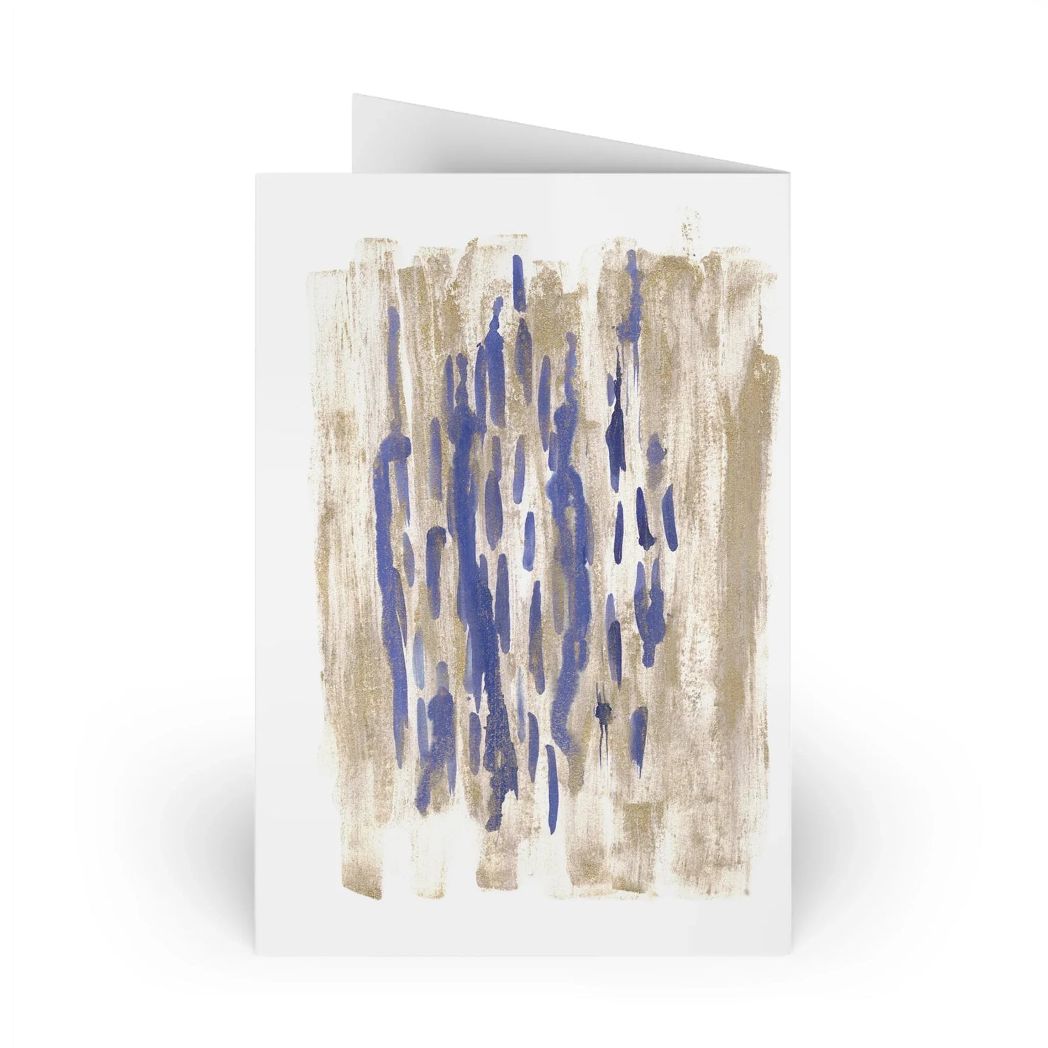 Golden Drip Watercolor Les Serpentins Leaf Greeting Card - Elegant - Laure Leprince - Artiste Peintre