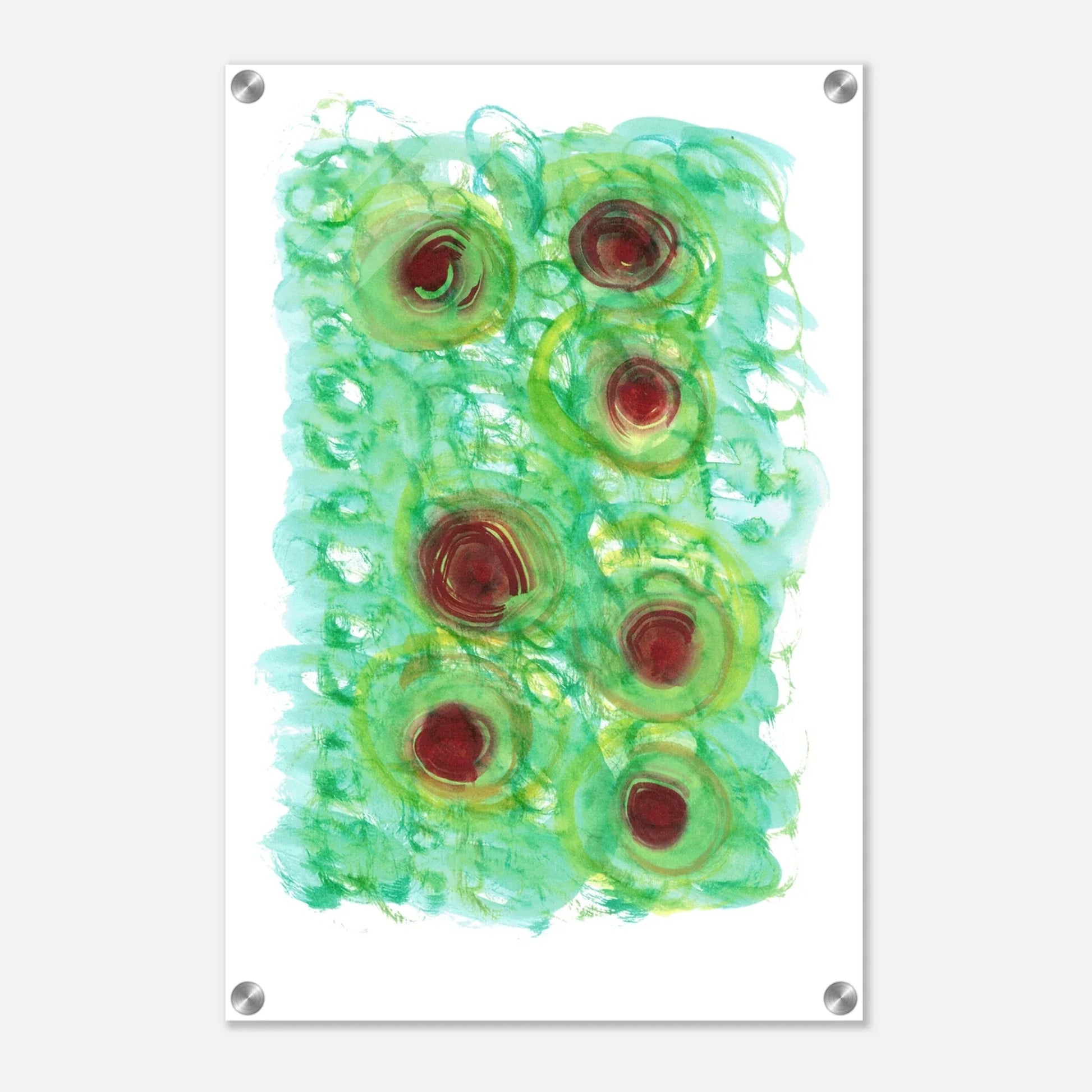 Impression sur acrylique brillante Green Echo | Art contemporain par Laure Leprince - Laure Leprince - Artiste Peintre