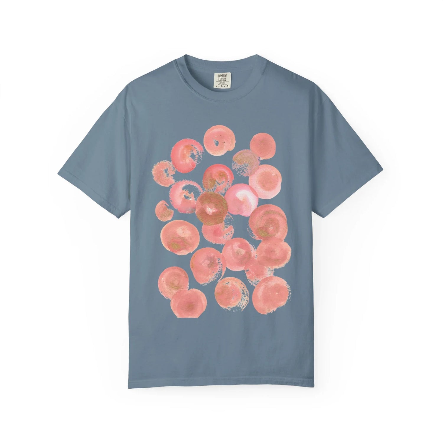 Abstract Rosee Petale T-Shirt — Bright Watercolor Square Art Tee - Laure Leprince - Artiste Peintre