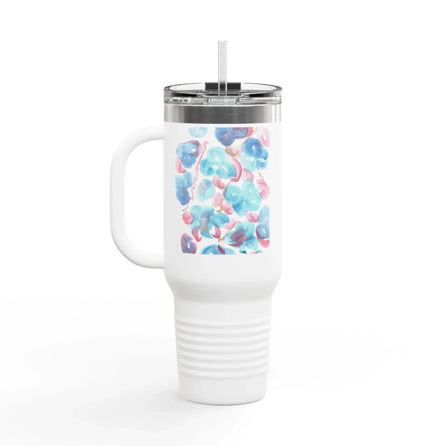 40oz Mug Isotherme Watercolor Design Eclosion Test - Laure Leprince - Artiste Peintre