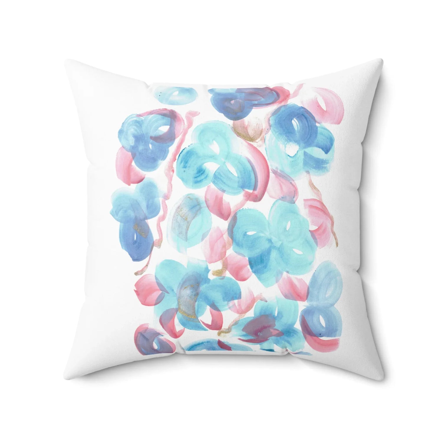 Square Throw Pillow Masque — Minimal Brushstroke Accent - Laure Leprince - Artiste Peintre