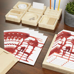 Solar Frame Watercolor Leaf Greeting Card - Elegant - Laure Leprince - Artiste Peintre