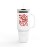 40oz Insulated Travel Mug – Bois de Rubis Watercolor Design - Laure Leprince - Artiste Peintre