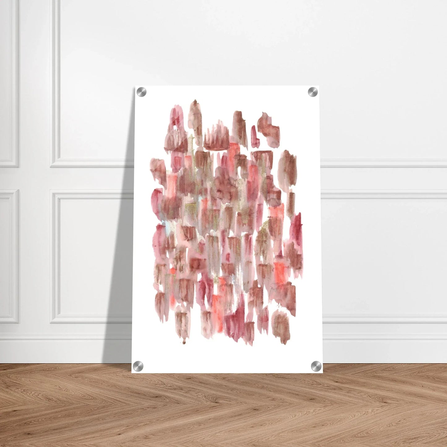 Impression sur acrylique brillante Terracotta Waves | Art contemporain par Laure Leprince - Laure Leprince - Artiste Peintre