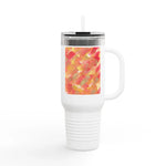 40oz Insulated Travel Mug – Sunset Ember Watercolor Design - Laure Leprince - Artiste Peintre