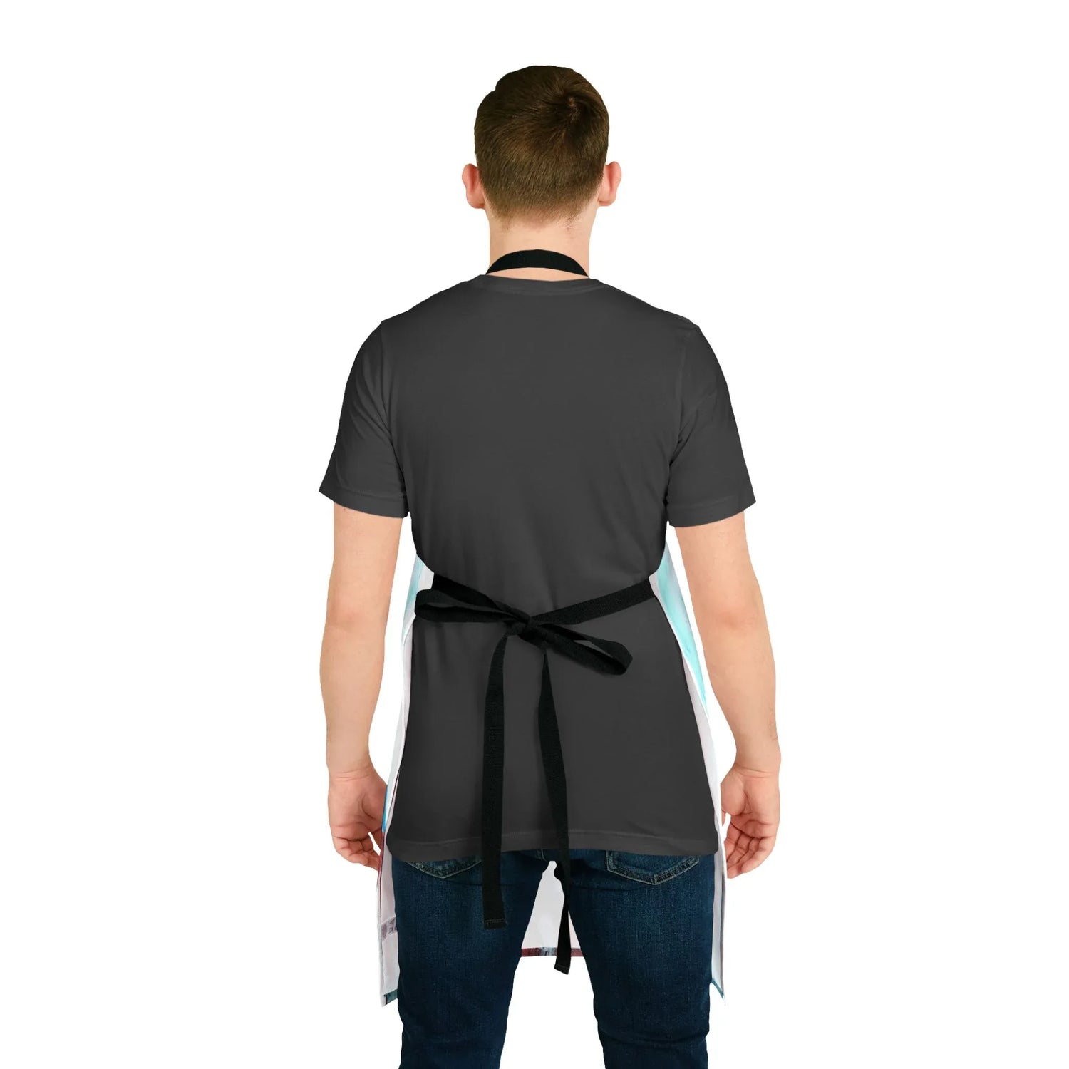 Abstract Apron Crimson Tower – Artistic Kitchen Chef Gift - Laure Leprince - Artiste Peintre