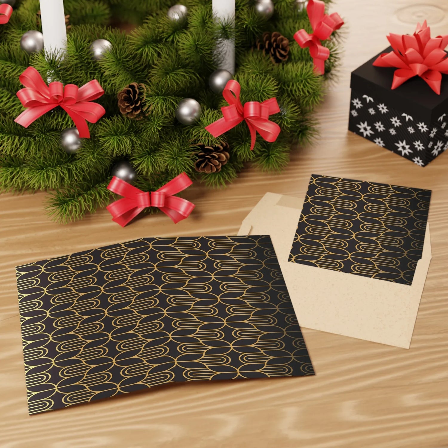 Art Deco Patterns #17 Leaf Greeting Card - Elegant - Laure Leprince - Artiste Peintre