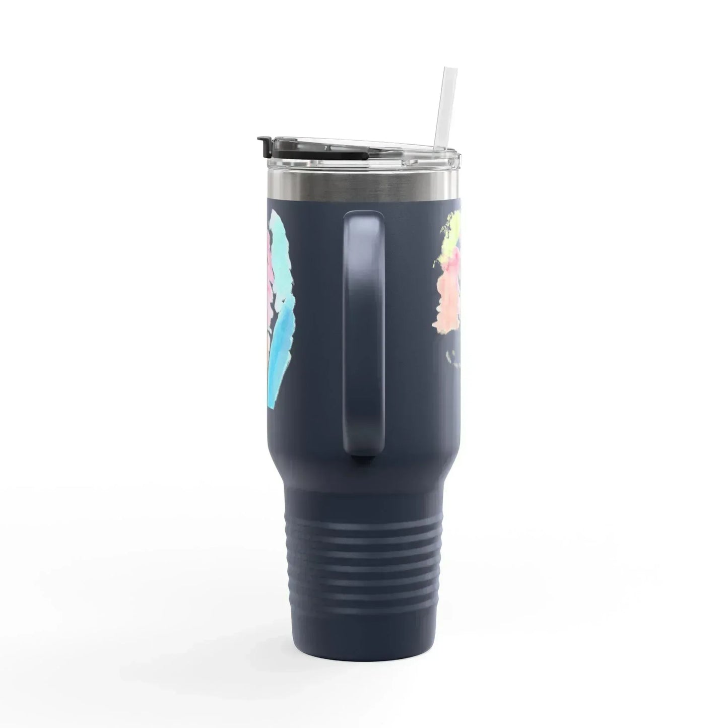 40oz Insulated Travel Mug – Aurora Pastel Watercolor Design - Laure Leprince - Artiste Peintre