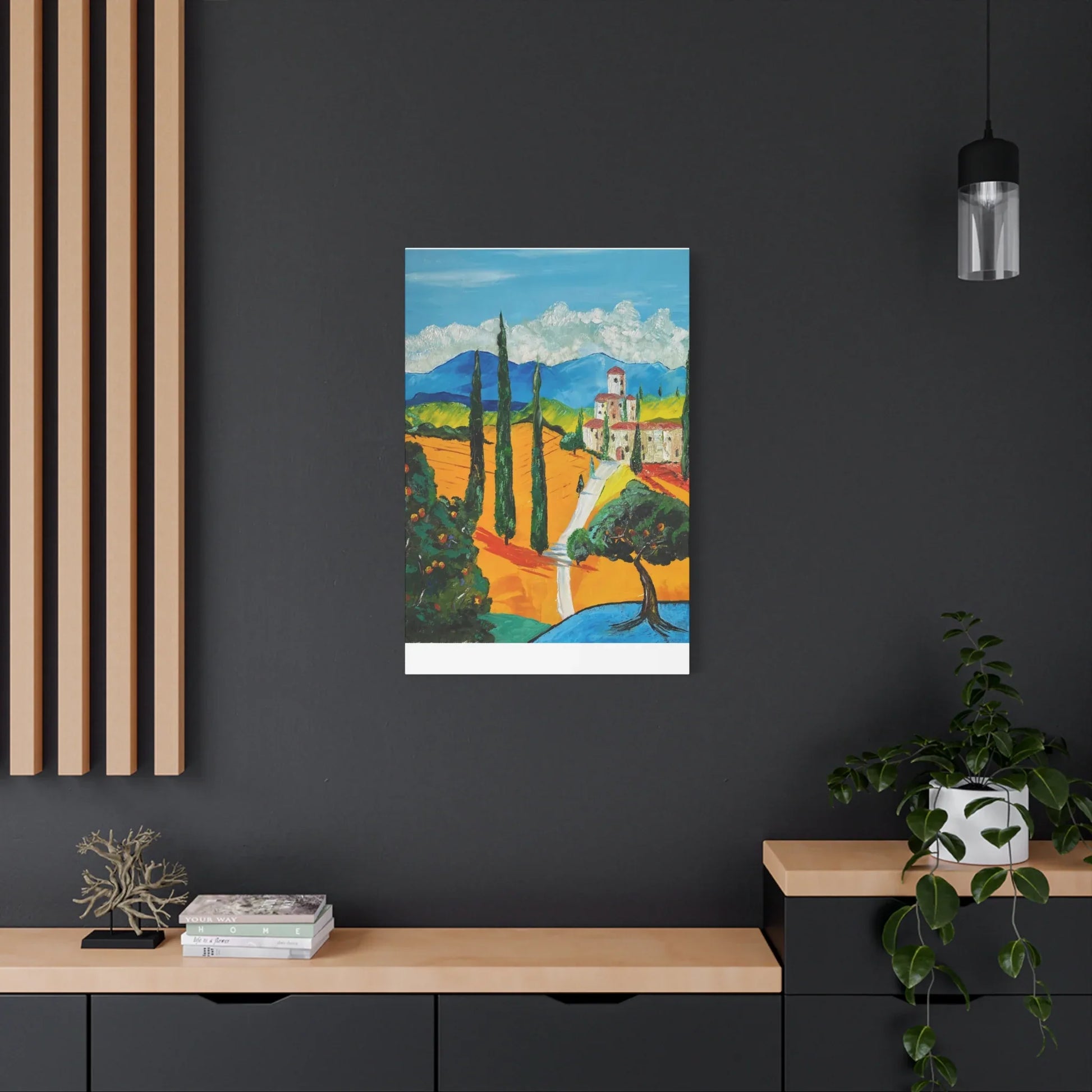 Paysage Méditerranéen – Peinture Originale Imprimée | Art Contemporain Lumineux - Laure Leprince - Artiste Peintre