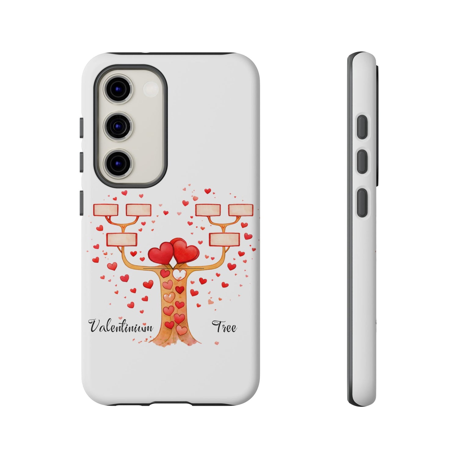Valentinium Tree Phone Case — 'Happy Valentine's Day' Heart & Hat Design