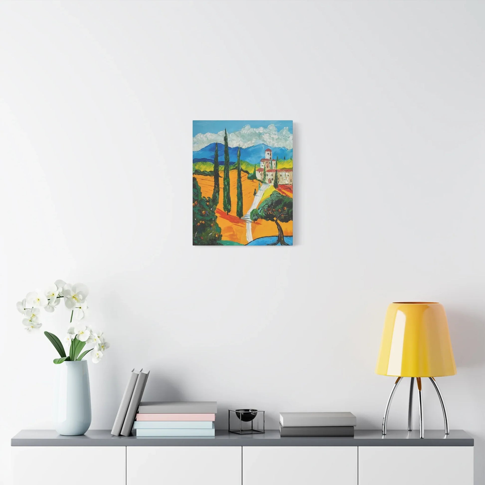 Paysage Méditerranéen – Peinture Originale Imprimée | Art Contemporain Lumineux - Laure Leprince - Artiste Peintre
