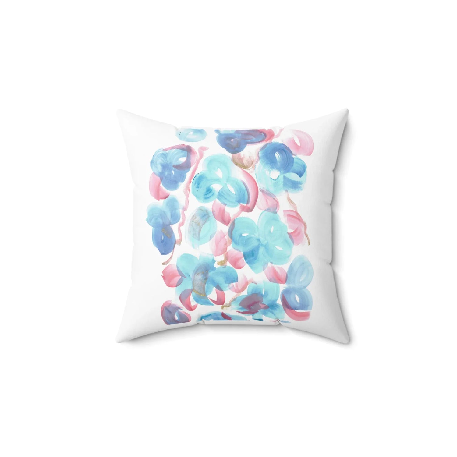 Square Throw Pillow Masque — Minimal Brushstroke Accent - Laure Leprince - Artiste Peintre
