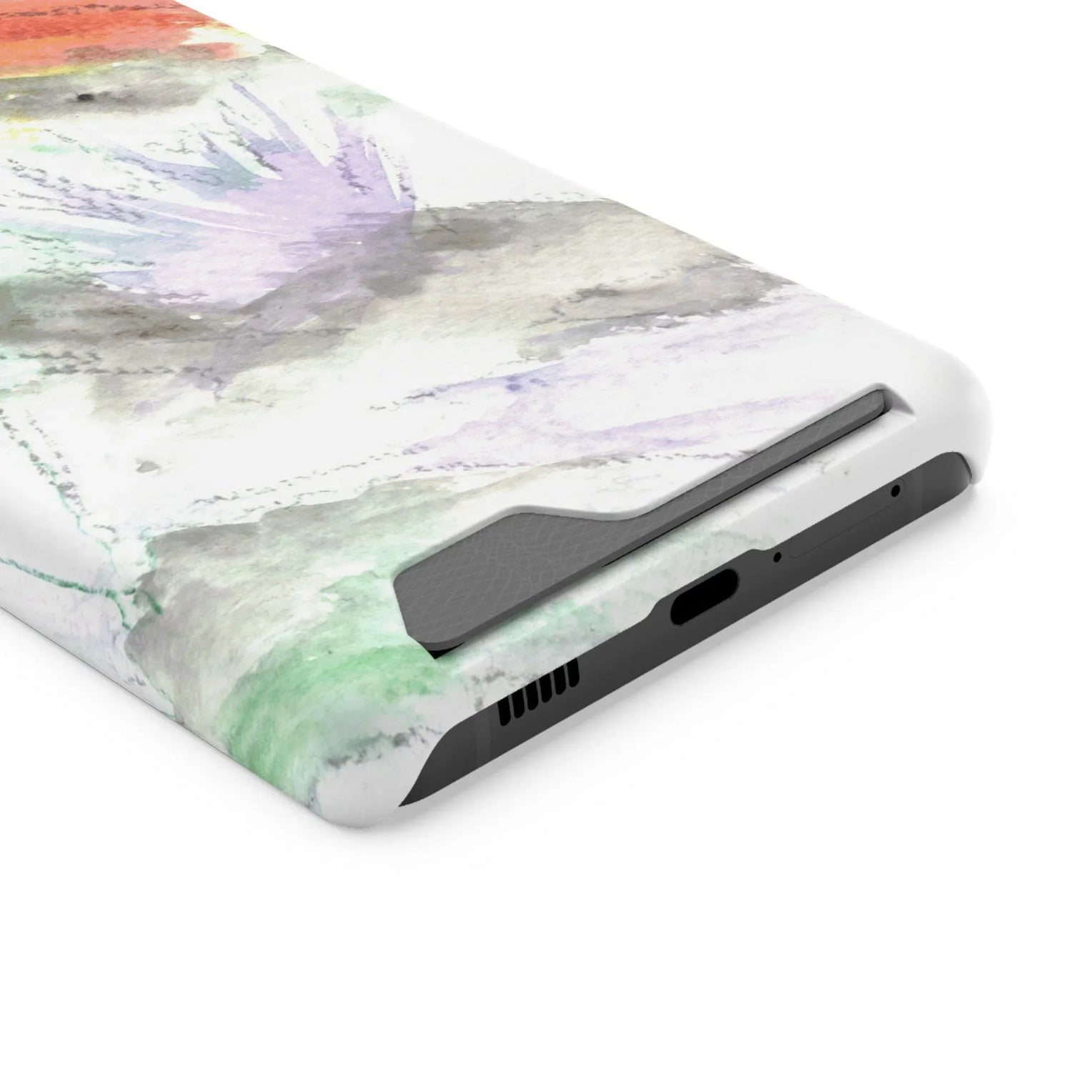Samsung Phone Card Case Lavander Drift — Yellow Watercolor Flower Wallet - Laure Leprince - Artiste Peintre