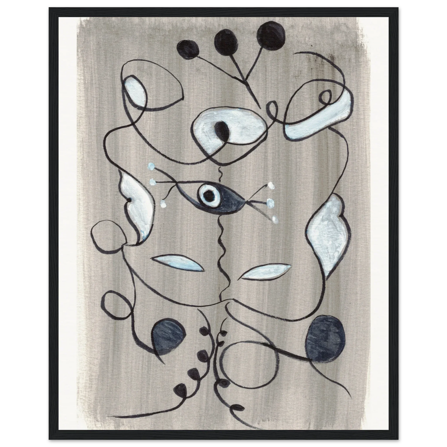 Affiche encadrée bois | Papier mat qualité musée | Aquarelle originale Laure Leprince - Laure Leprince - Artiste Peintre