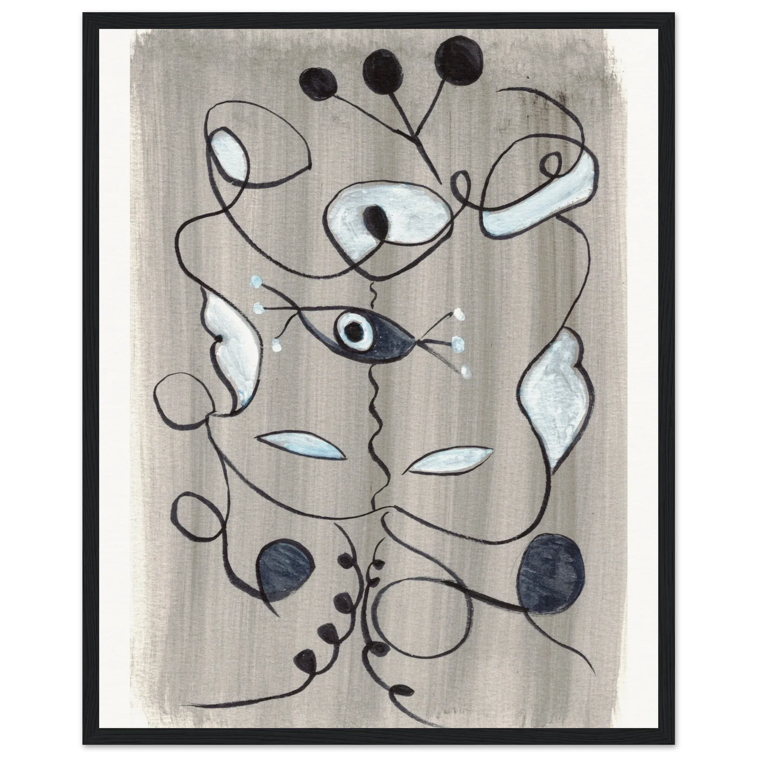 Affiche encadrée bois | Papier mat qualité musée | Aquarelle originale Laure Leprince - Laure Leprince - Artiste Peintre