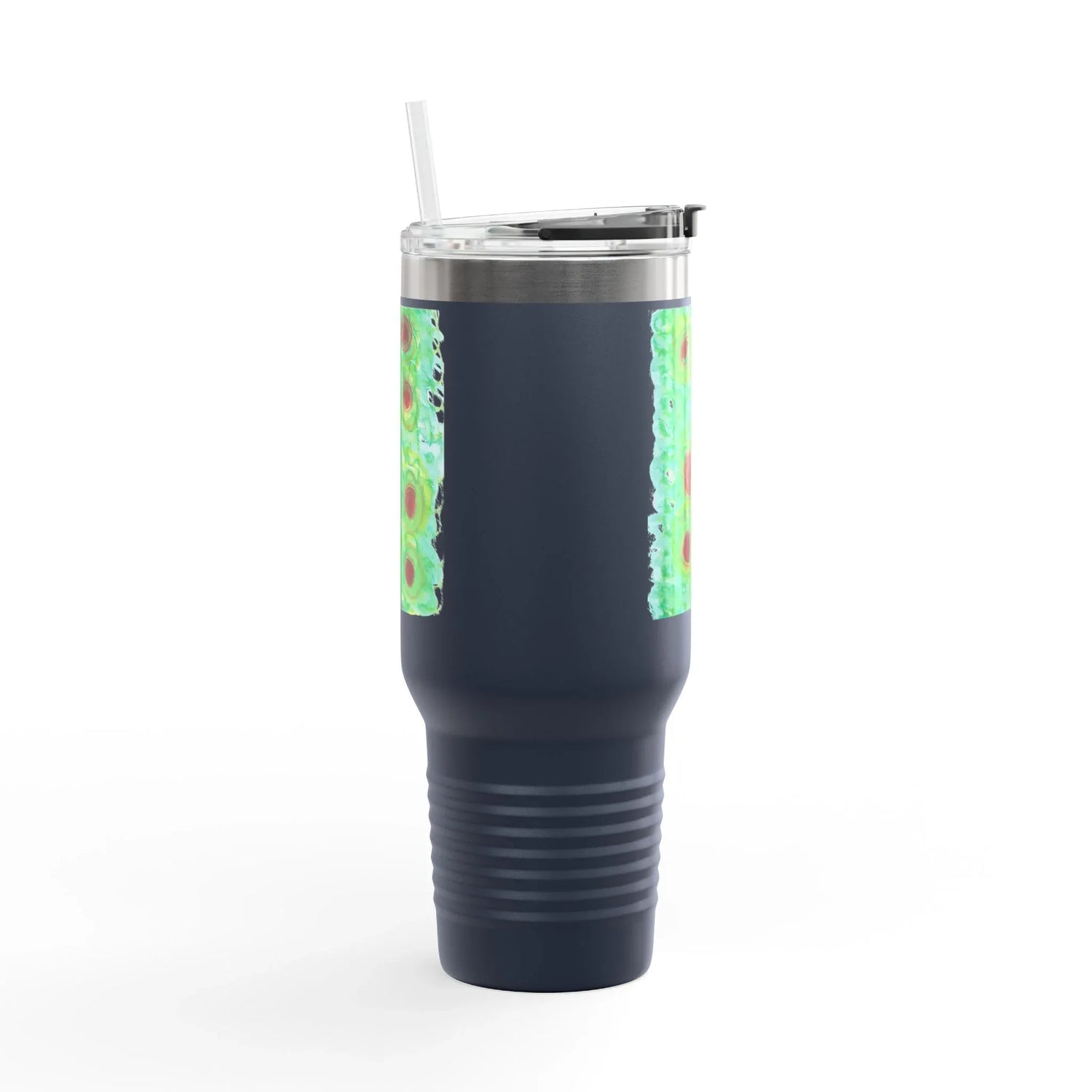40oz Insulated Travel Mug – green Echo Watercolor Design - Laure Leprince - Artiste Peintre
