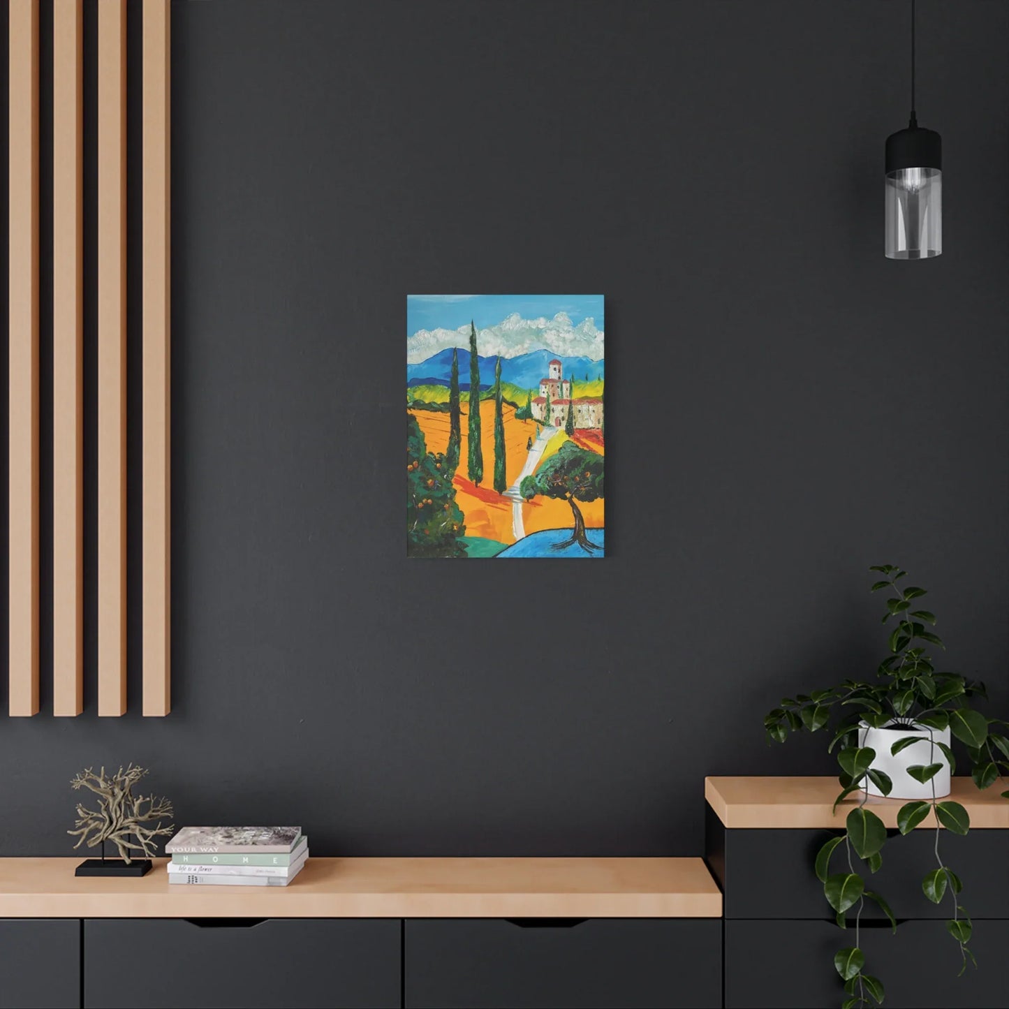 Paysage Méditerranéen – Peinture Originale Imprimée | Art Contemporain Lumineux - Laure Leprince - Artiste Peintre