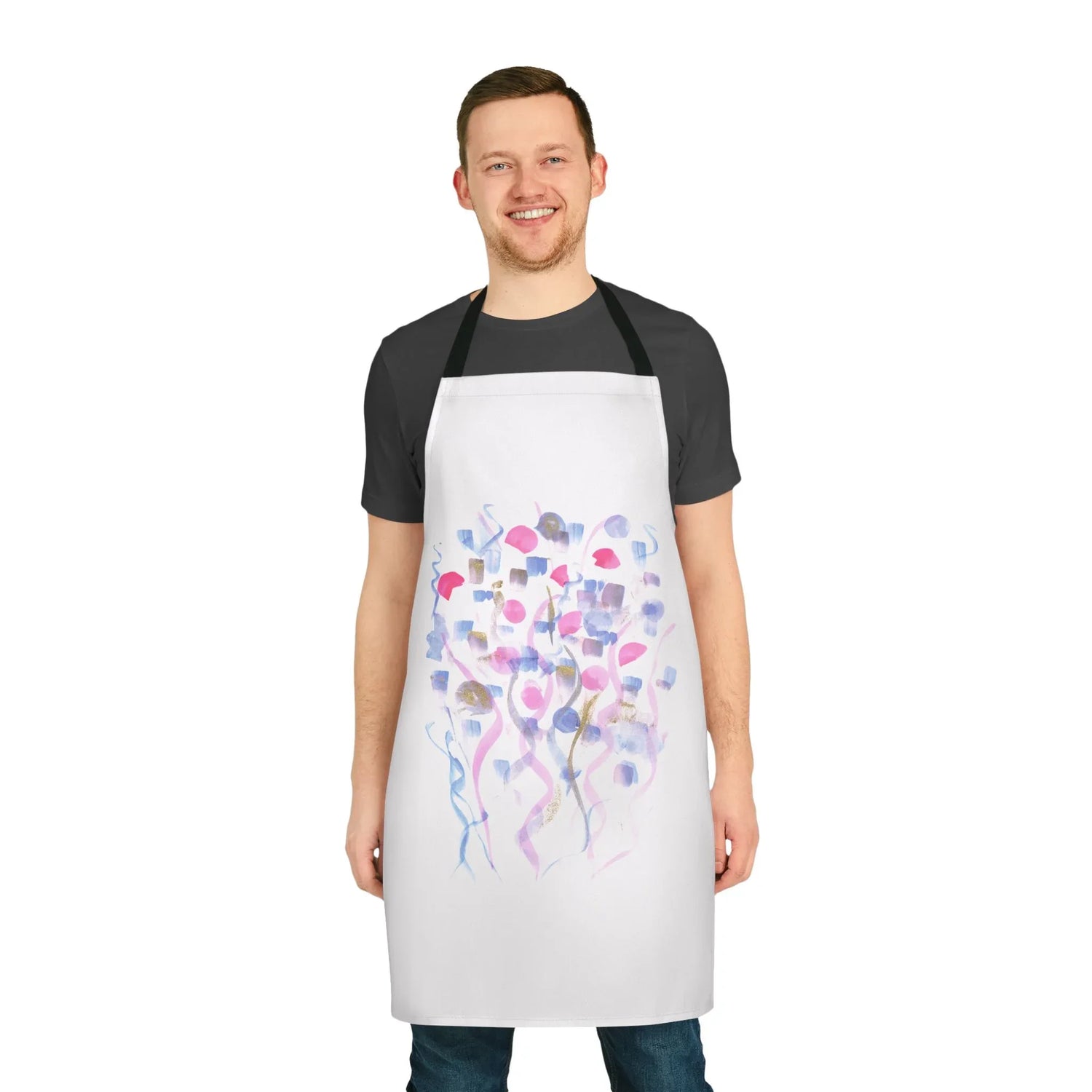 Abstract Apron Petal Drift– Artistic Kitchen Chef Gift - Laure Leprince - Artiste Peintre