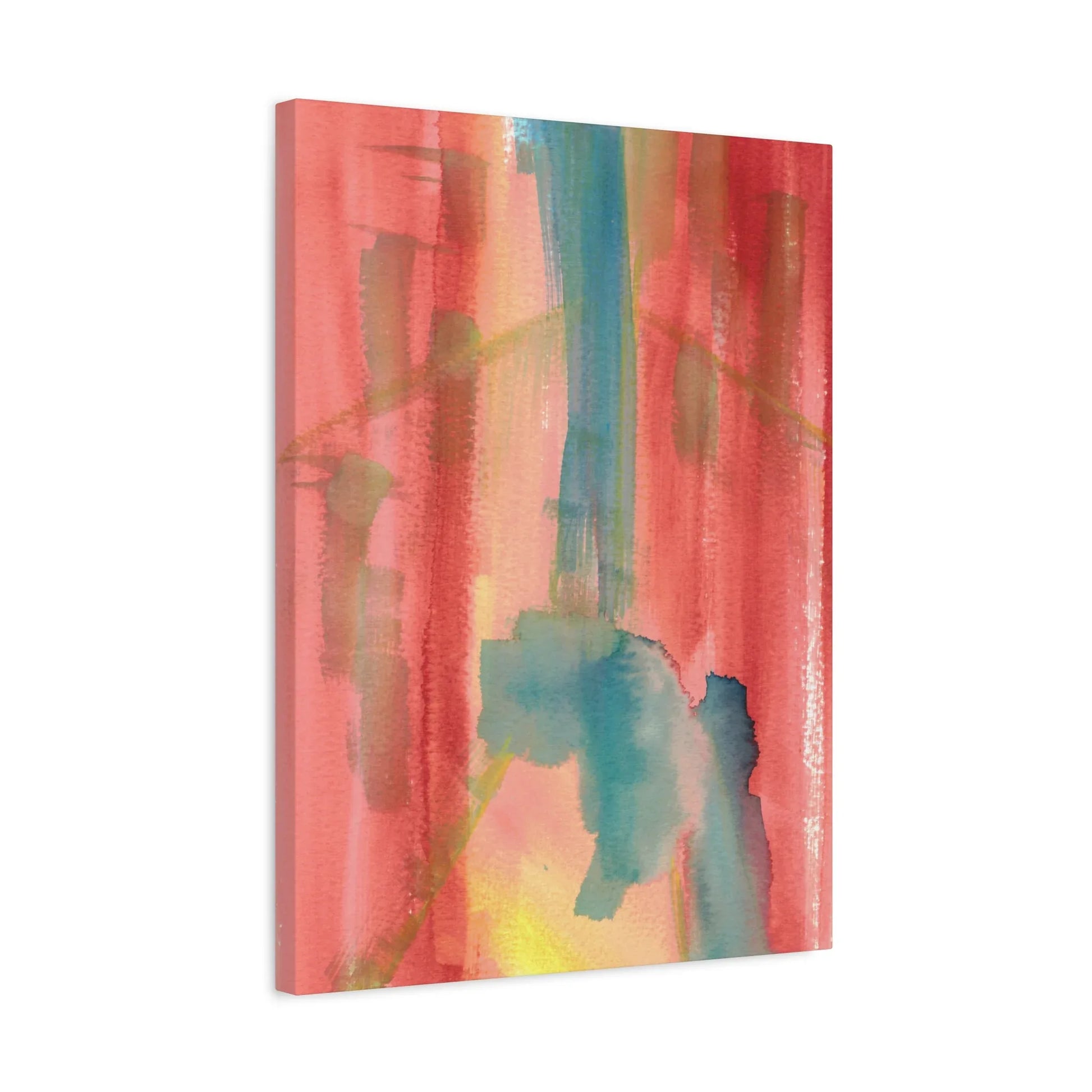 Abstract Watercolor Canvas Art Color Surge – Coastal Elegance & Sustainable Design - Laure Leprince - Artiste Peintre