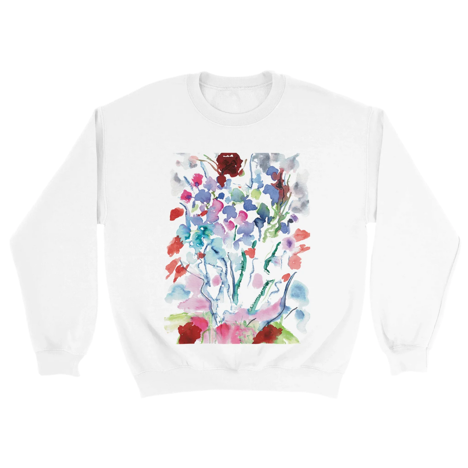 Sweatshirt Unisexe Classique Flora l– Impression Artistique Multicolore | Premium Cotton Blend - Laure Leprince - Artiste Peintre