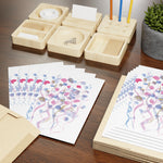 Petal Drift Watercolor Leaf Greeting Card - Elegant