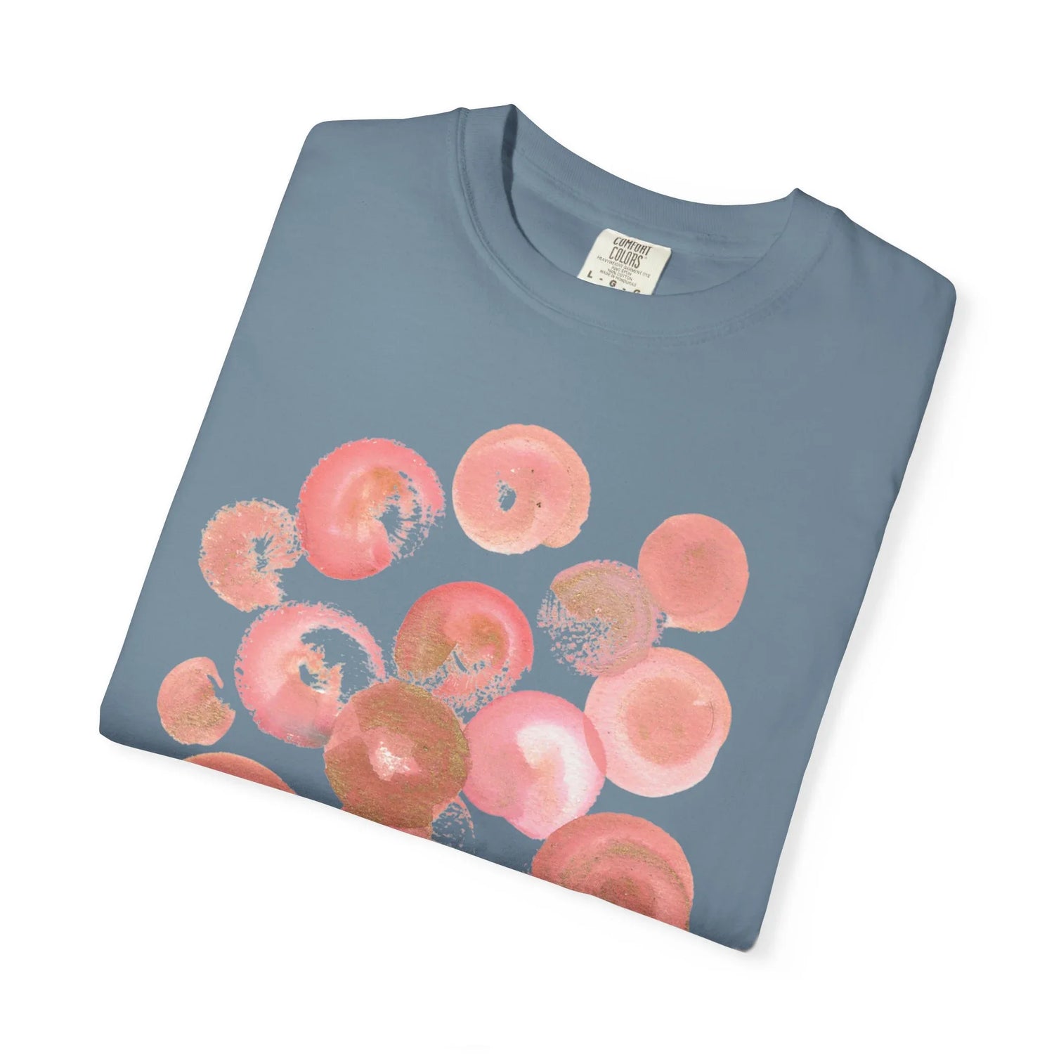 Abstract Rosee Petale T-Shirt — Bright Watercolor Square Art Tee - Laure Leprince - Artiste Peintre