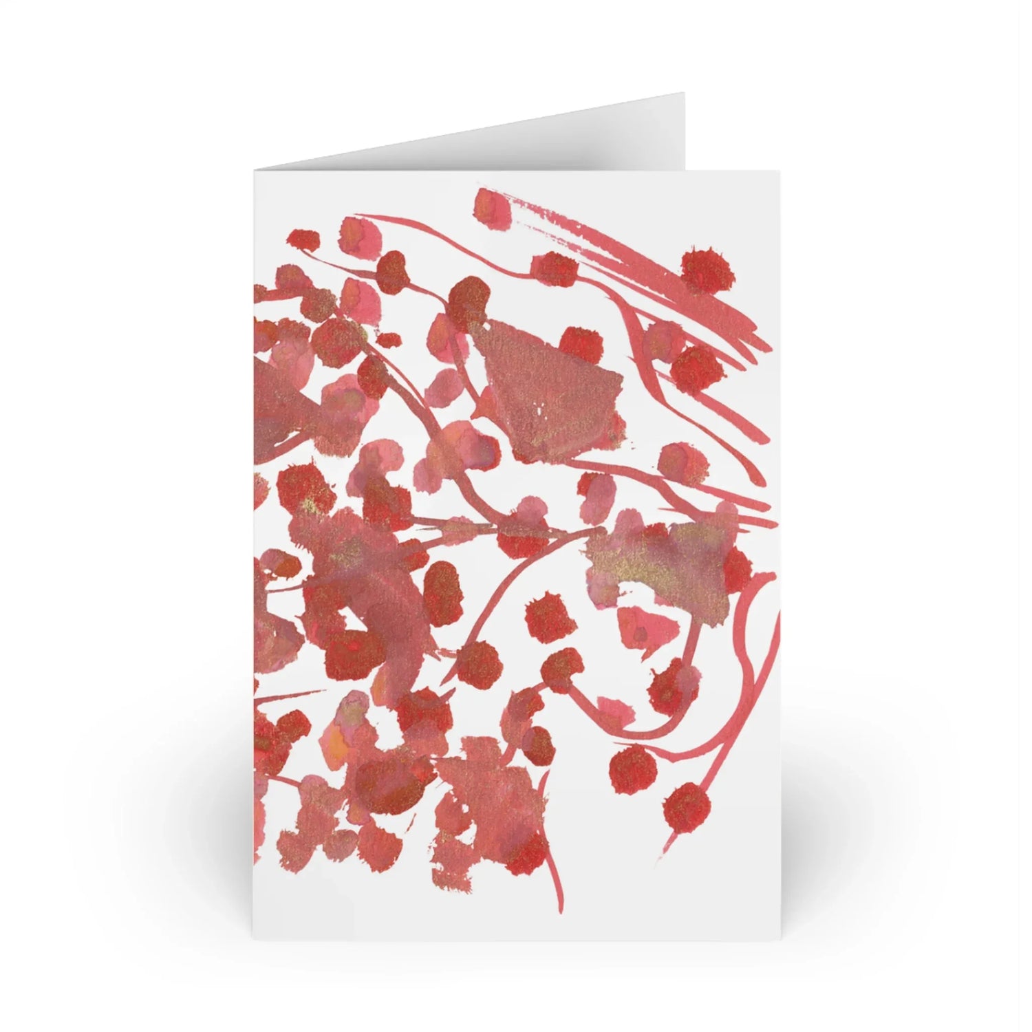 Bois de Rubis Watercolor Leaf Greeting Card - Elegant - Laure Leprince - Artiste Peintre