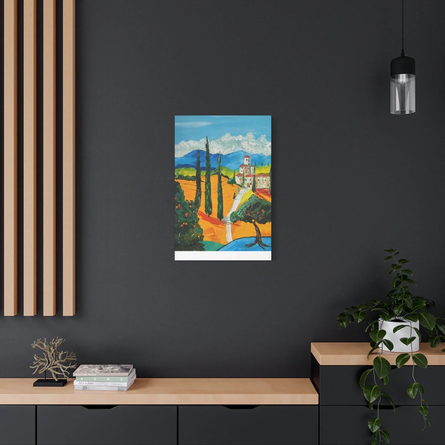 Paysage Méditerranéen – Peinture Originale Imprimée | Art Contemporain Lumineux - Laure Leprince - Artiste Peintre