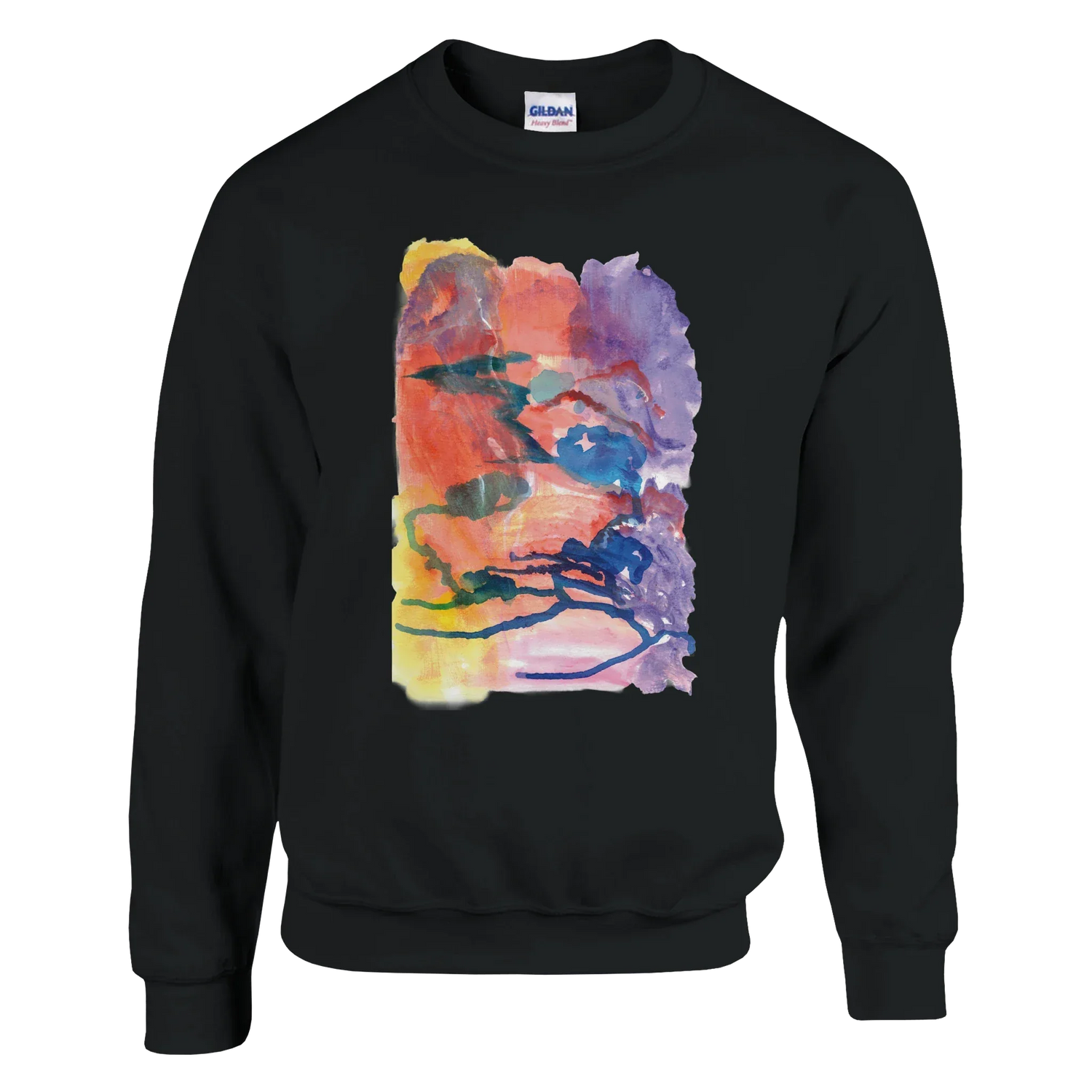 Sweatshirt Unisexe Classique Neon mirage – Impression Artistique Multicolore - Laure Leprince - Artiste Peintre