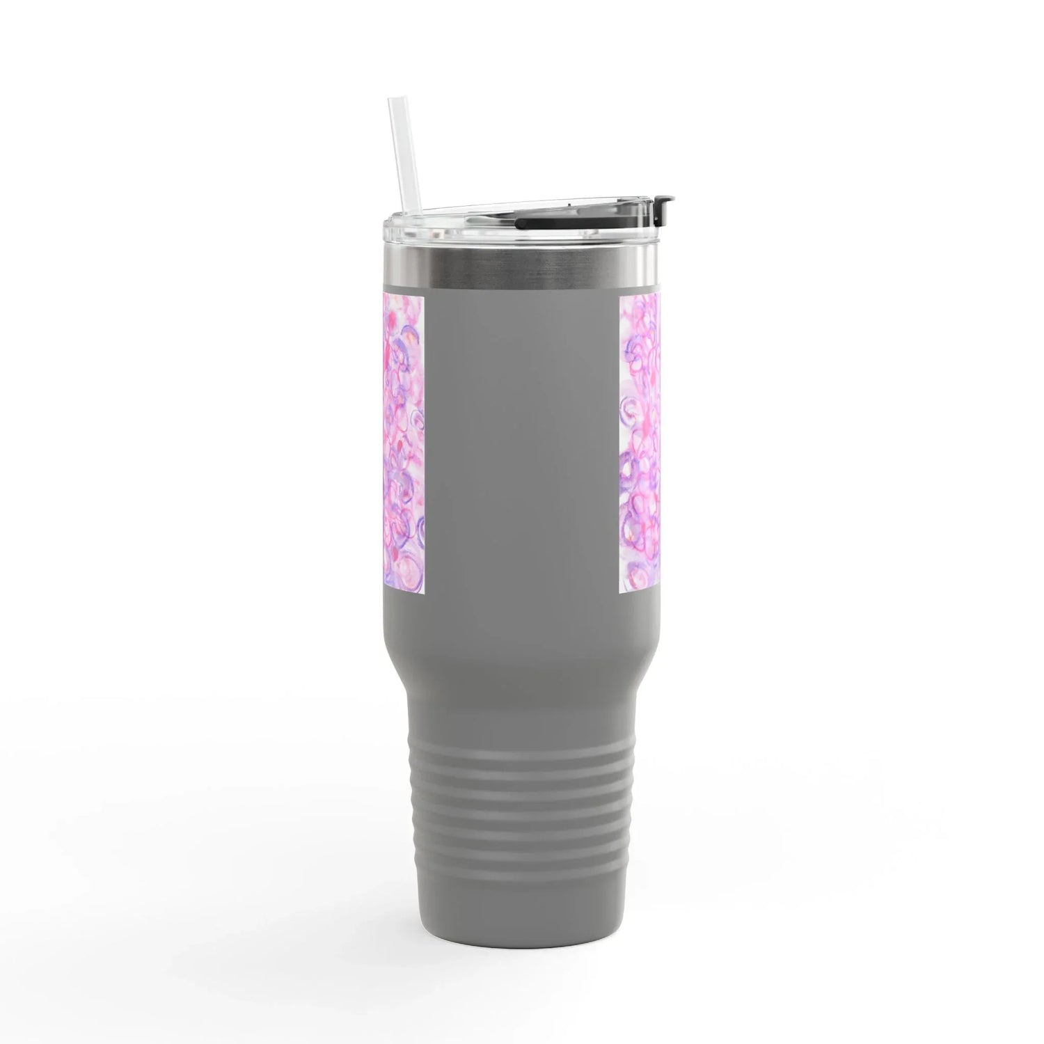 40oz Insulated Travel Mug – Floraison Intime Watercolor Design - Laure Leprince - Artiste Peintre