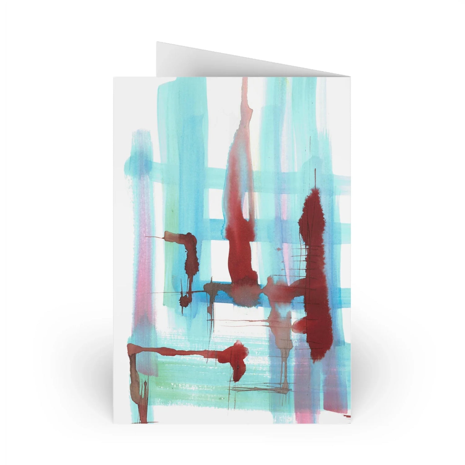 Deco Structures Liquides #16 Leaf Greeting Card - Elegant - Laure Leprince - Artiste Peintre