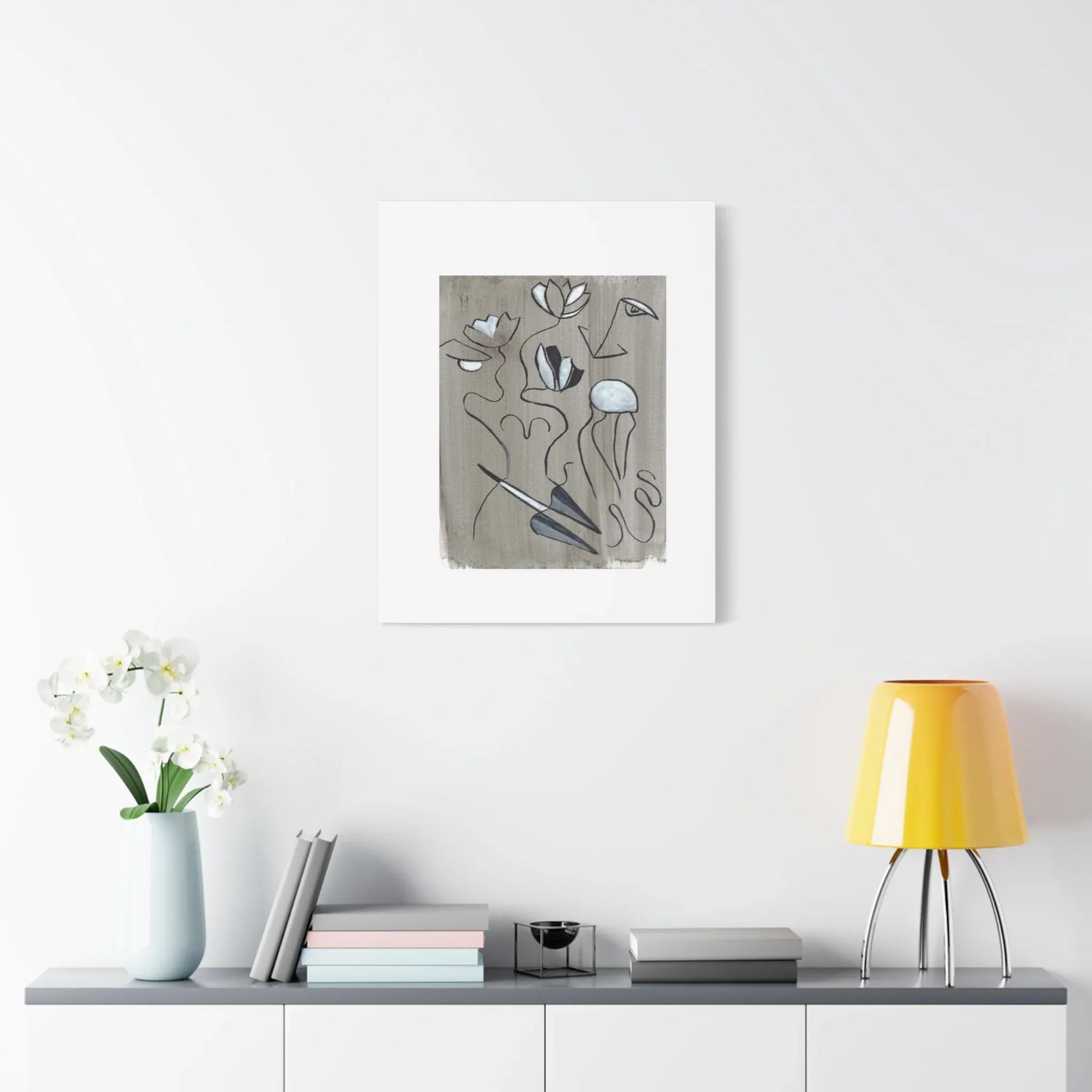 Abstract Femme Lotus Canvas Print — Modern Coastal Wall Art - Laure Leprince - Artiste Peintre