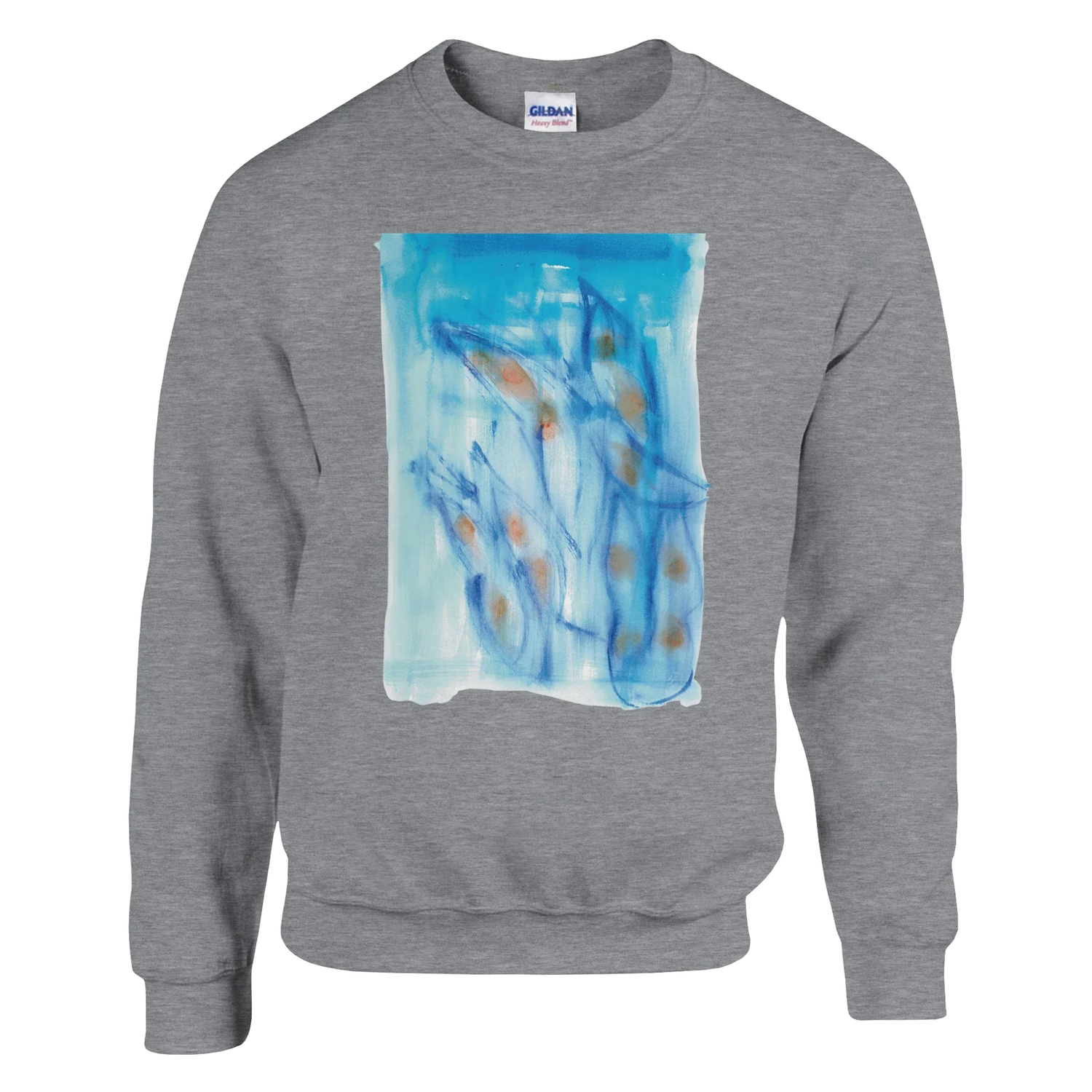 Sweatshirt Unisexe Classique Blue Sprouts – Impression Artistique Multicolore - Laure Leprince - Artiste Peintre