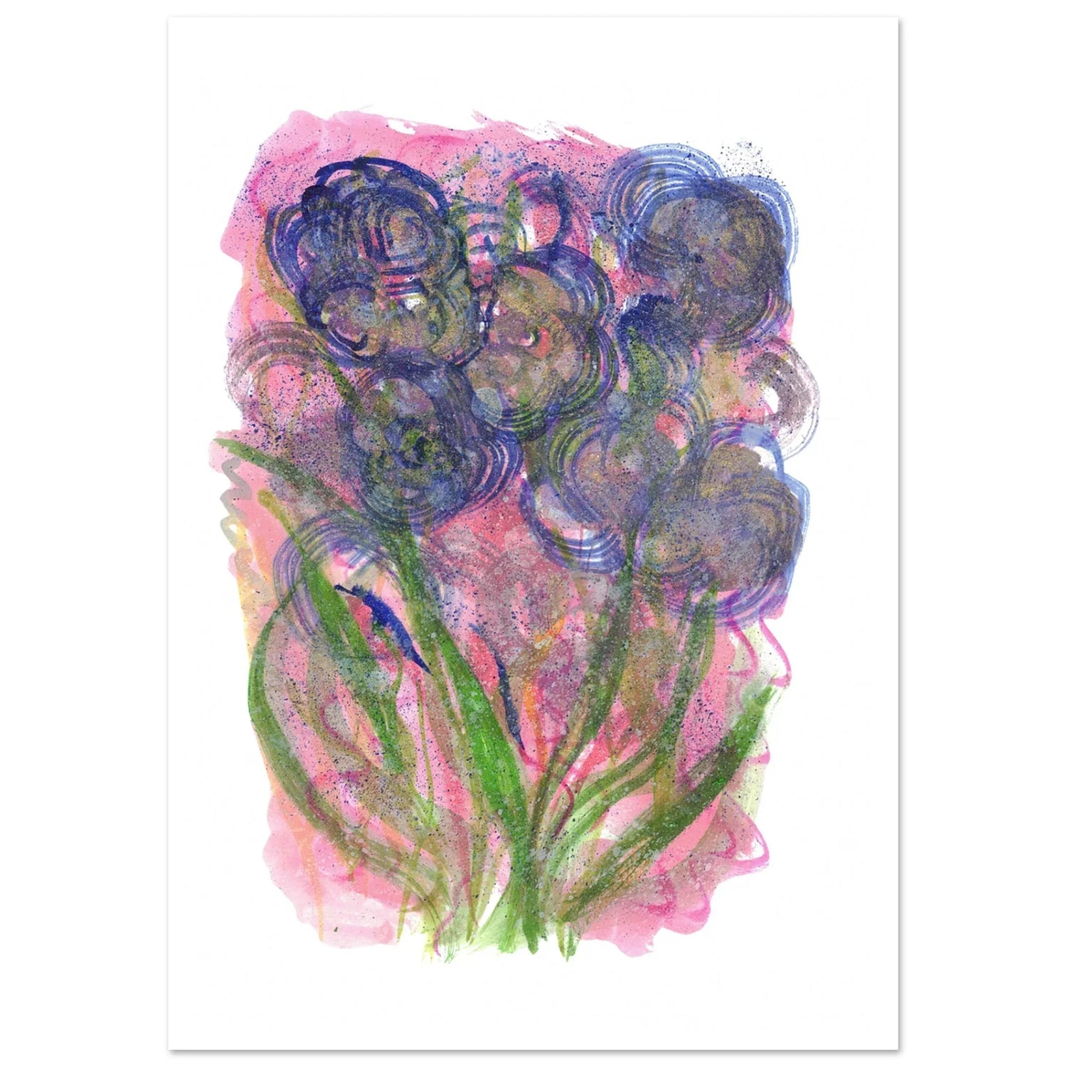 Affiche premium sur papier mat Bloom Vortex Art mural de qualité supérieure - Laure Leprince - Artiste Peintre