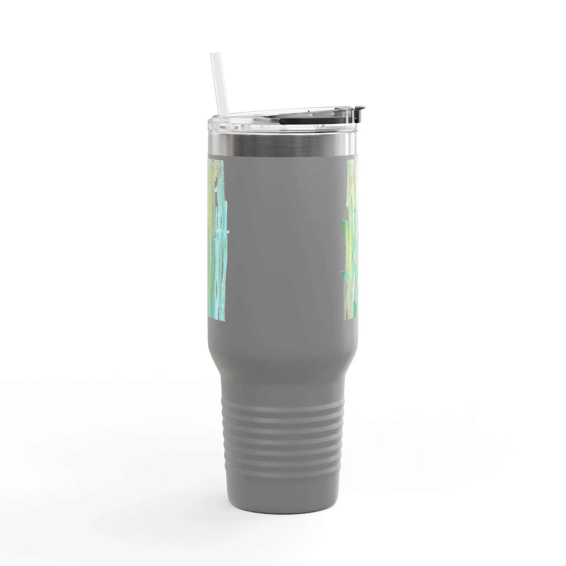 40oz Insulated Travel Mug – Veine Verte Watercolor Design - Laure Leprince - Artiste Peintre