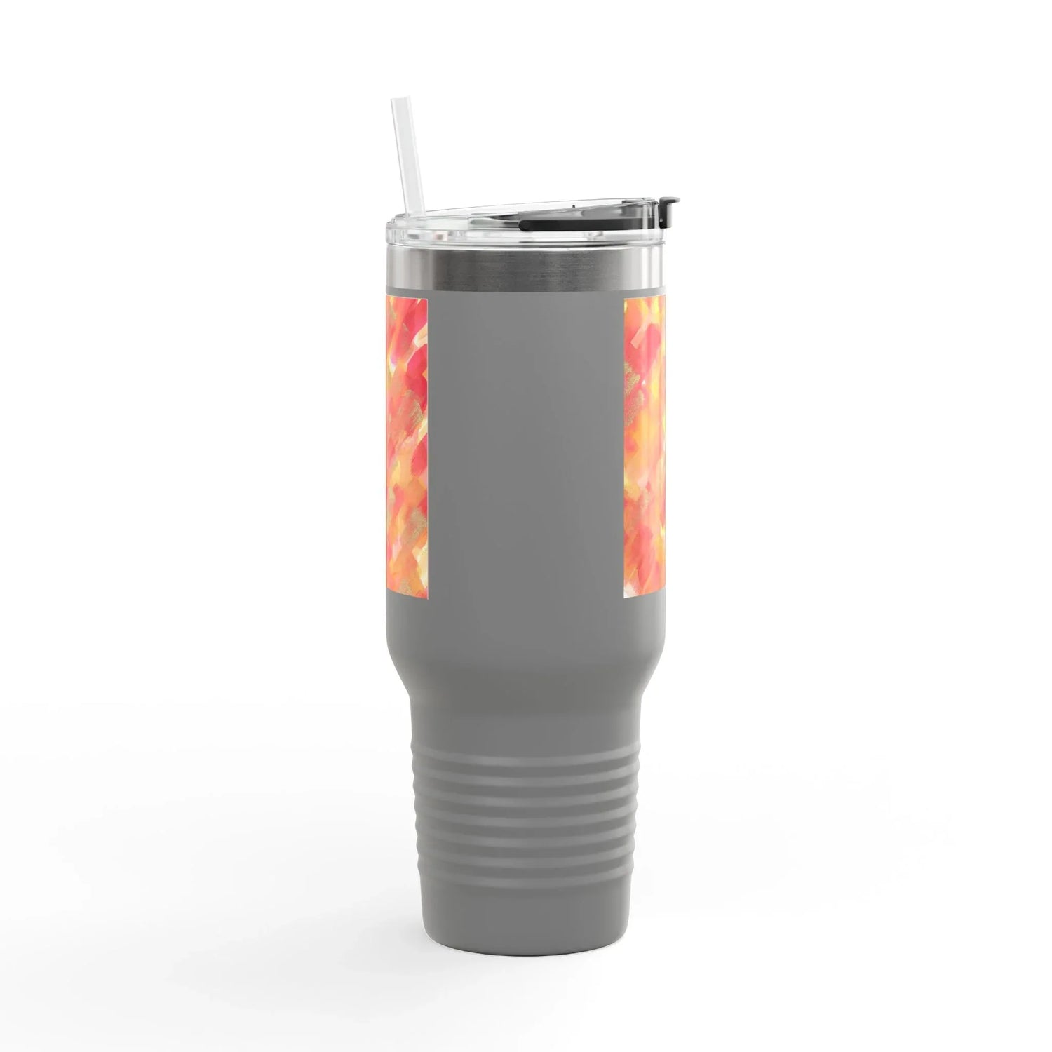 40oz Insulated Travel Mug – Sunset Ember Watercolor Design - Laure Leprince - Artiste Peintre
