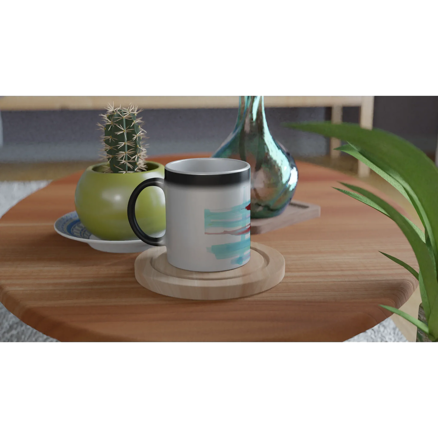 Mug magique en céramique 325 ml Structures Liquides – Révèlez votre motif à la chaleur - Laure Leprince - Artiste Peintre