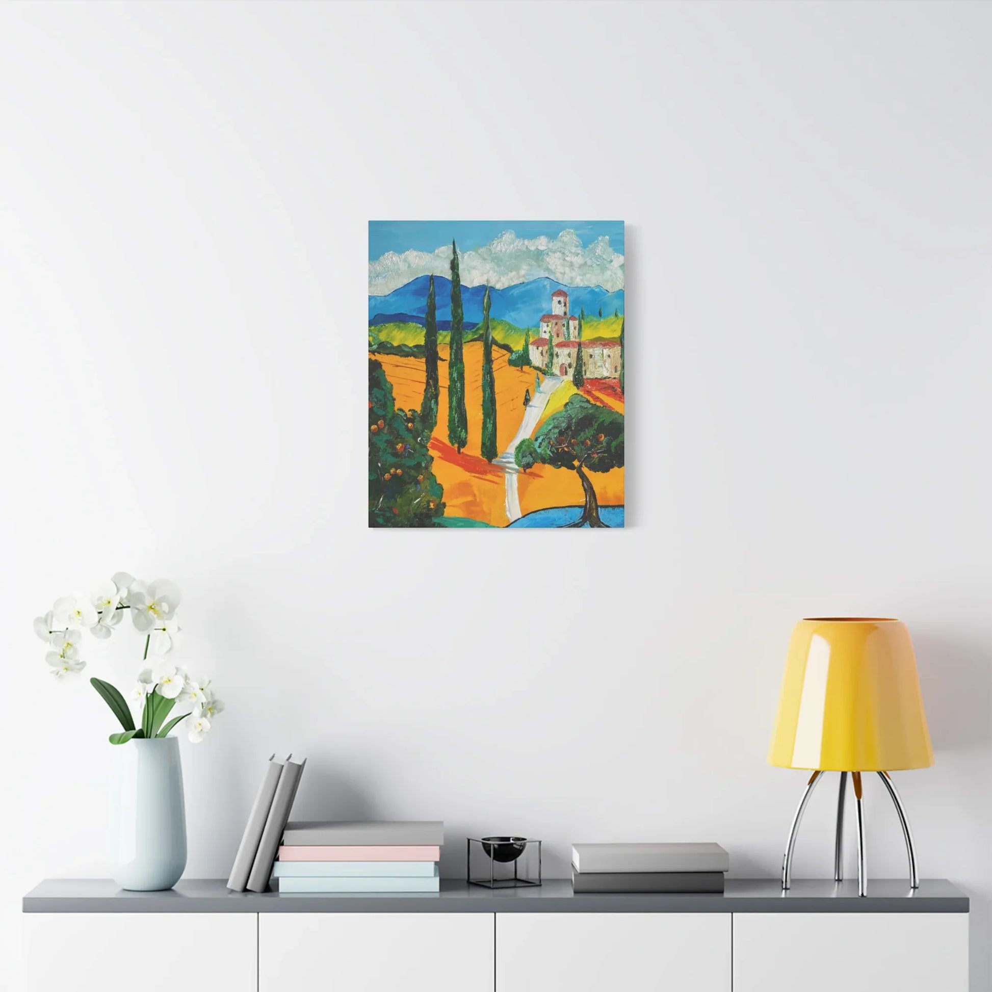 Paysage Méditerranéen – Peinture Originale Imprimée | Art Contemporain Lumineux - Laure Leprince - Artiste Peintre