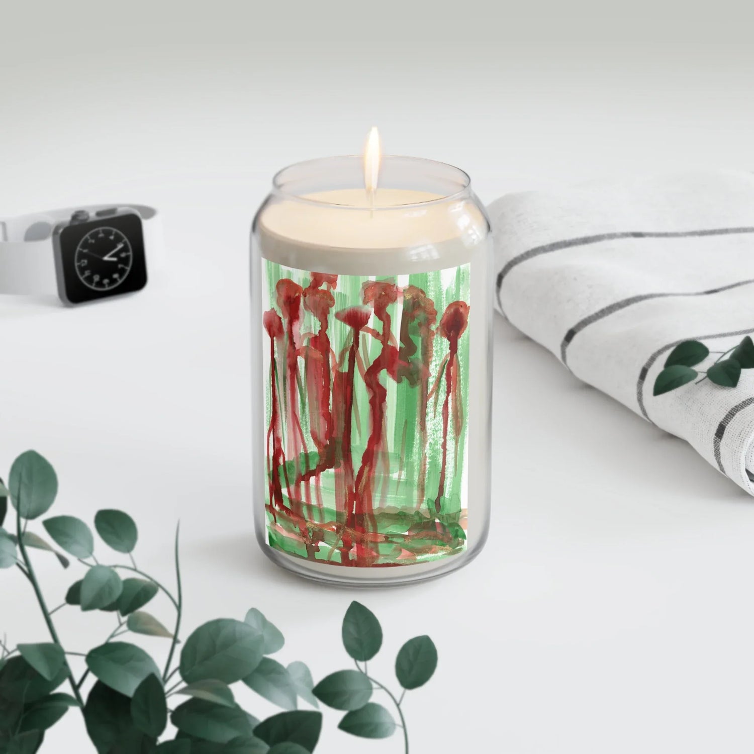 Holiday Candle Soy Candle Forest Choir— 13.75oz Scented Centerpiece - Laure Leprince - Artiste Peintre