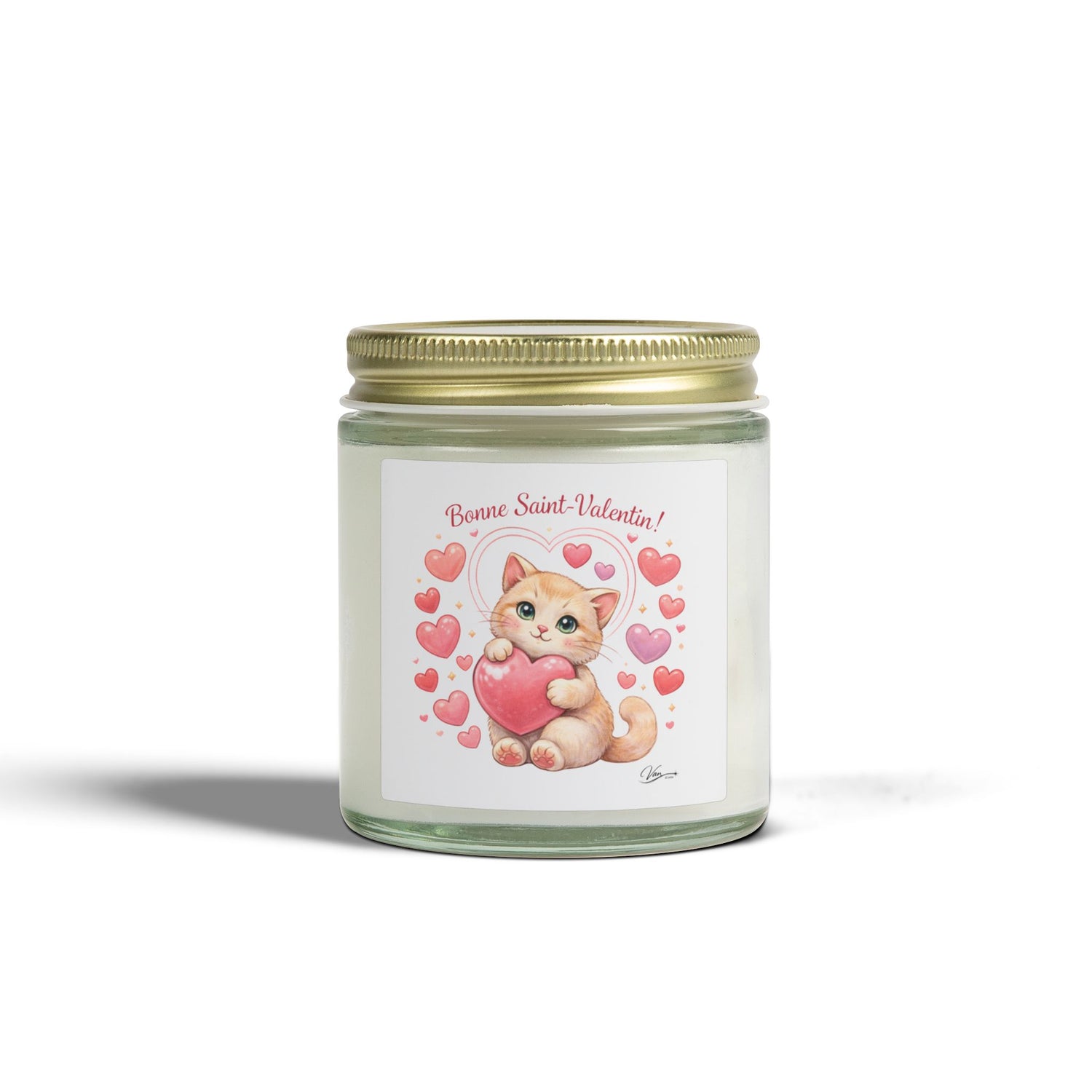 Valentine’s Coconut Apricot Scented Candle Bonne Saint Valentin(4oz/9oz)